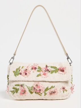 LIKE NEW STAUD Timmy Beaded Bag, Magnolia